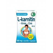 L-karnitin 500 + Króm + Cink kapszula - 60db