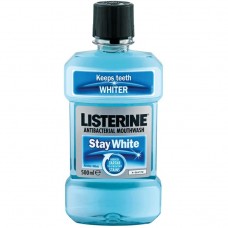 Listerine szájvíz 500ml Stay white-vkék